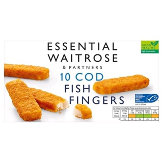 เวทโทรท (พร้อมทาน)ปลาคอดทอดชุบเกล็ดขนมปังสำเร็จรูป Waitrose Cod Fillets Fish Finger 300g.