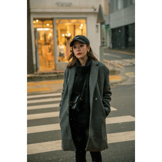 Month wool coat // เสื้อโค้ทผ้าวูล ผ้ามีเทคเชอร์ขนวูล อุ่นจริงค่ะ
