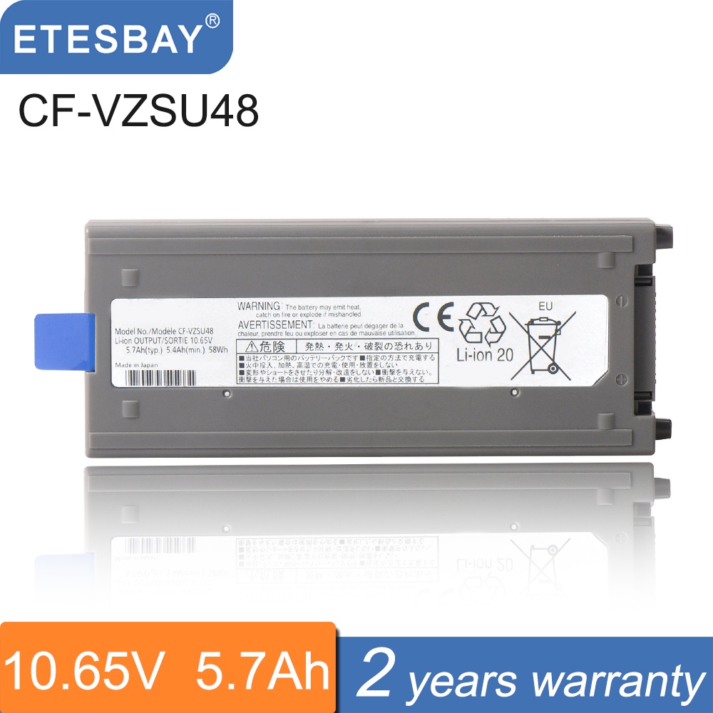 ETESBAY CF-VZSU48 10.65V แบตเตอรี่แล็ปท็อปสำหรับ Panasonic CF-VZSU48U CF-VZSU48R CF-VZSU28 CF-VZSU87R CF-VZSU50 CF-19 CF