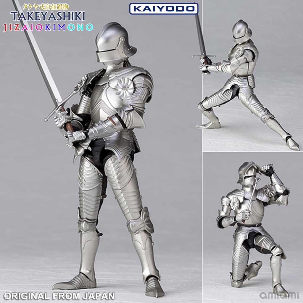งานแท้ Kaiyodo ไคโยโดะ KT021 Takeyashiki Jizaiokimono 15th Century Gothic Type Field Armor Silver นั