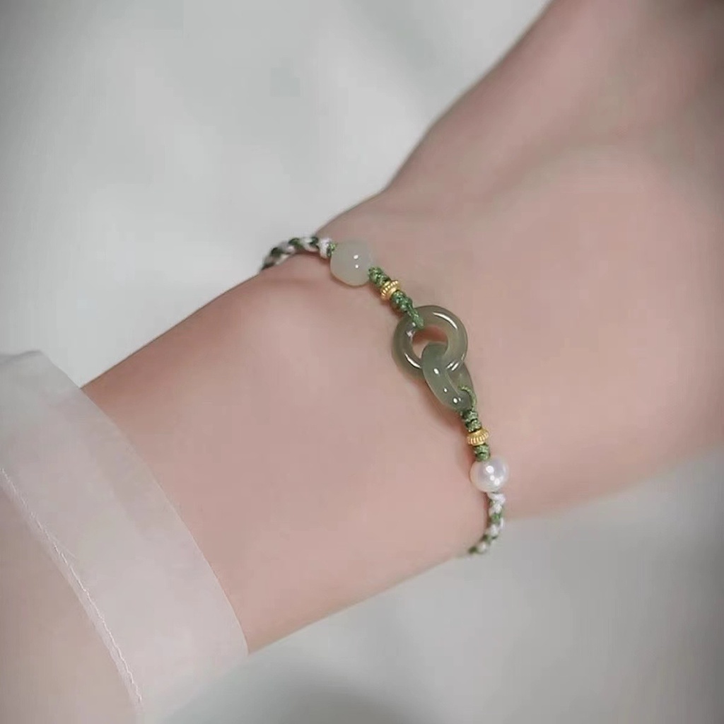 สร้อยข้อมือ เชือกถัก แบบห่วงคู่ เพื่อความปลอดภัย