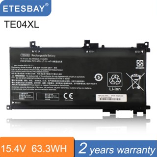 ETESBAY TE04XL 15.4V 63.3WH แบตเตอรี่สำหรับ HP OMEN 15-AX200 15- AX218TX 15-AX210TX 15-AX235NF 15-AX202N 15-BC200 HSTNN-