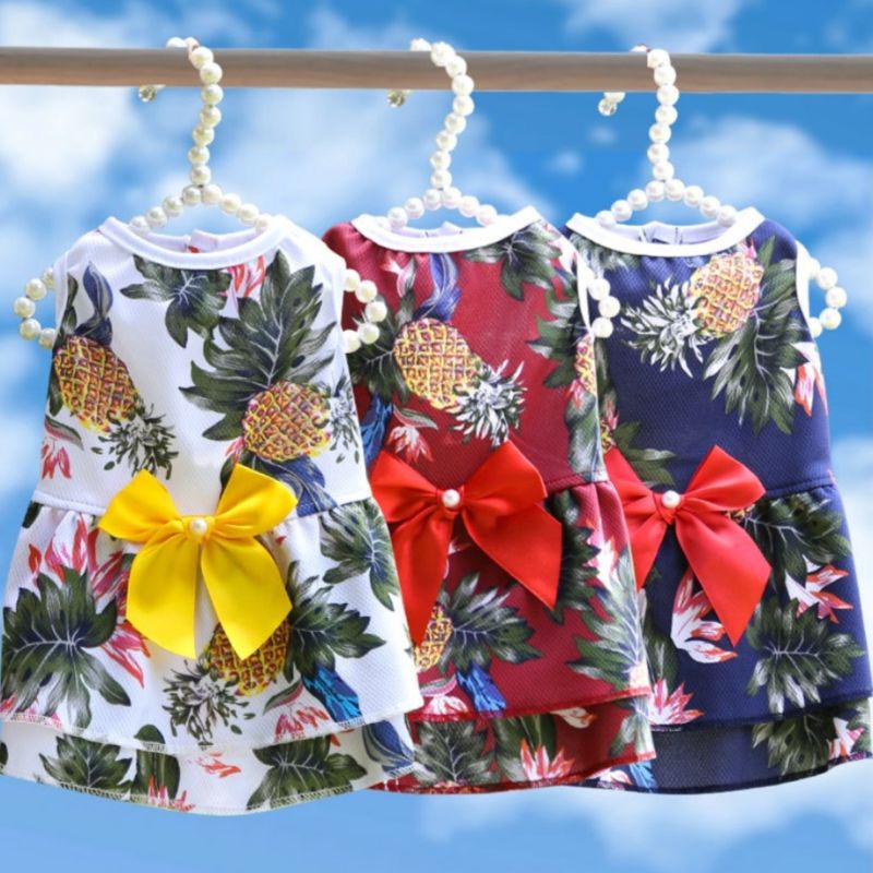 (G04)เสื้อ-กระโปรงสุนัข/แมว (พร้อมส่งจากไทย!!) เดรสสัตว์เลี้ยง สีสันสดใส เนื้อผ้าดีมาก สินค้าสวยตรงปก