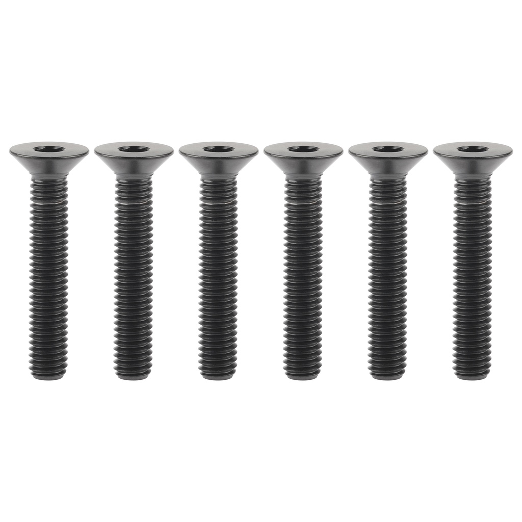 Wanyifa 6 ชิ้นสลักเกลียวไทเทเนียม M6x 10 15 20 25 30 35 40 45mm สกรูเคาน์เตอร์แบนสําหรับอุปกรณ์เสริมสลักเกลียวจักรยาน
