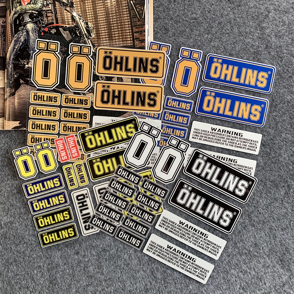 สติกเกอร์สะท้อนแสง ลาย ohlins moto กันน้ำ 3 ม. สําหรับติดตกแต่งรถมอเตอร์ไซค์
