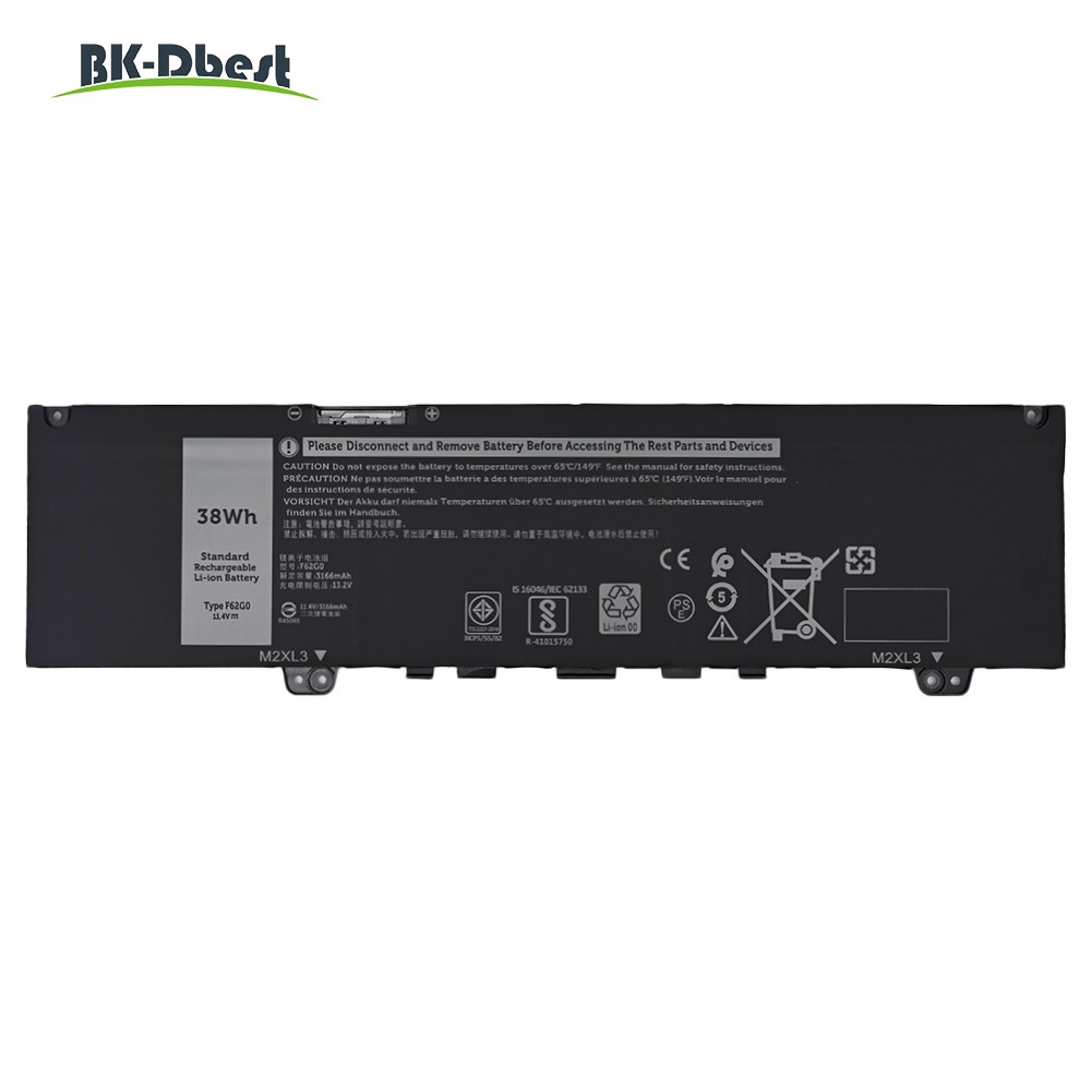 BK-Dbest F62G0 F62GO แบตเตอรี่แล็ปท็อปสำหรับ Dell Inspiron 13 7370 7373 7380 7386 Vostro 13-5370 P83