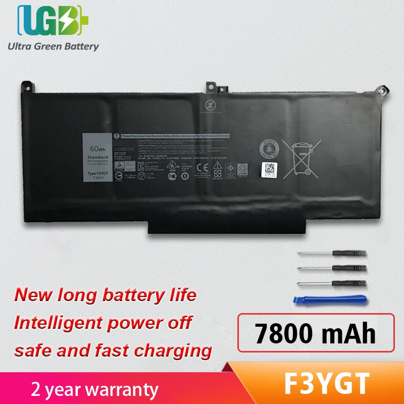 Original F3YGT แบตเตอรี่สำหรับ Latitude 12 7000 E7280 E7290 E7380 E7390 E7480 E7490 F3YGT 2X39G 60WH