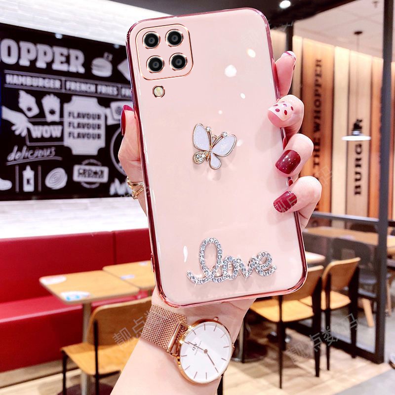 เคสโทรศัพท์สําหรับ Samsung A12 A22 A42 A05 A04 A02 A03 A02S A03S A71 A51 A31 5G ผีเสื้อปกหลัง