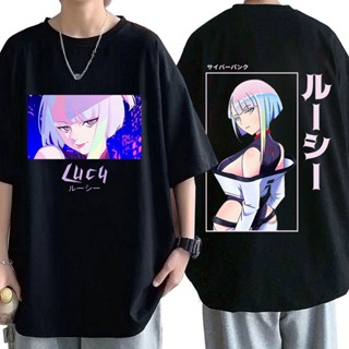 6ota 【พร้อมส่ง】เสื้อยืด พิมพ์ลายอนิเมะ Lucy Cyberpunk Edgerunners สไตล์พังก์ โกธิค ฮาราจูกุ สําหรับผู้ชาย ผู้หญิง#3_07