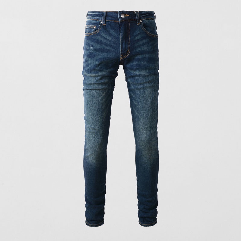 AMIRI New fashionable men jeans slim fit dark and simple style casual high-street fashion denim # st