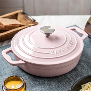 【จัดส่งภายใน 24 ชม】Enameled Cast Iron Casserole Dish - 30cm Cast Iron Enameled Cookware จานหม้อเหล็กหล่อเคลือบ