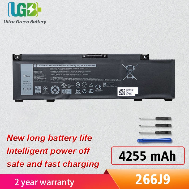 Original 266J9 M4GWP 415CG W5W19แบตเตอรี่สำหรับ G3 15 3590,3500,G5 15 5500,5505,Inspiron 14 5490 15P