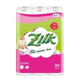 ZILK ซิลค์ จัมโบ้ กระดาษชำระ  (แพ็ค 24 ม้วน) กระดาษทิชชู่ ทิชชู่
