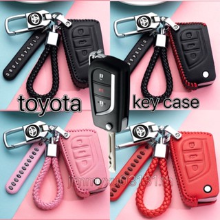 พร้อมส่ง เคสกุญแจรีโมทรถยนต์ แบบหนัง พับได้ สําหรับ Toyota Altis 2014 Revo (Smart key)