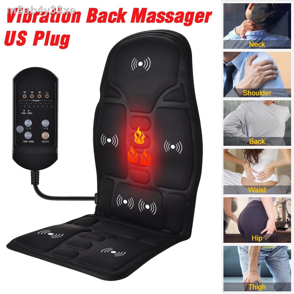 15Mins/30Mins Electric Heating Vibrating Back Massager AC110V-230V Chair Portable Vibrating Car Massage Massage Chair Ma