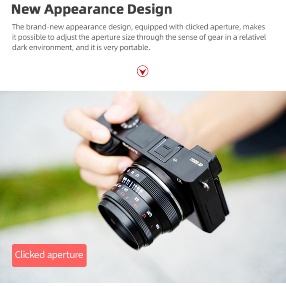7Artisans 35mm F1.2 II Mark2 APS-C เลนส์แมนนวลโฟกัสรูรับแสงขนาดใหญ่สําหรับกล้องมิเรอร์เลส