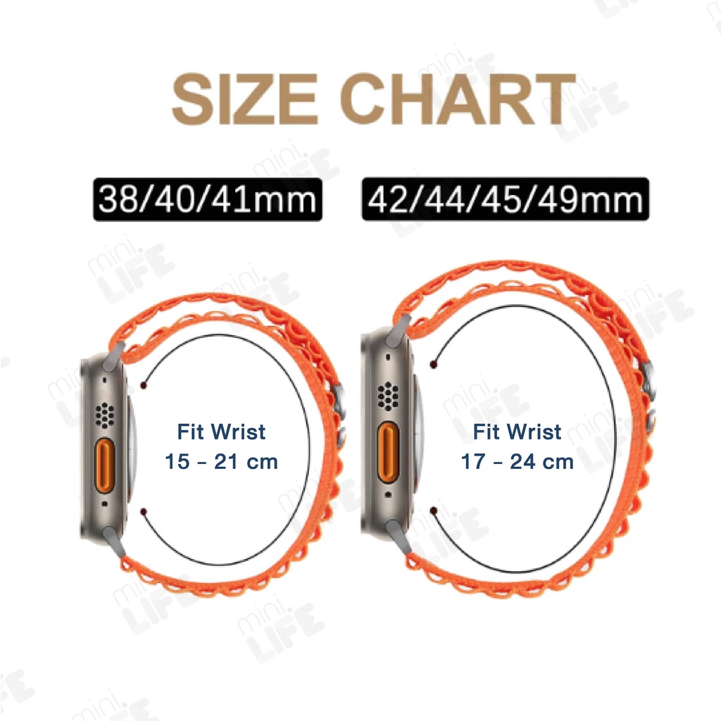 [ พร้อมส่ง ] สาย ผ้า ไนล่อน สำหรับ iWatch Alpine nylon sport band loop Strap สาย อัลไพน์ series 1 - 9 se Ultra