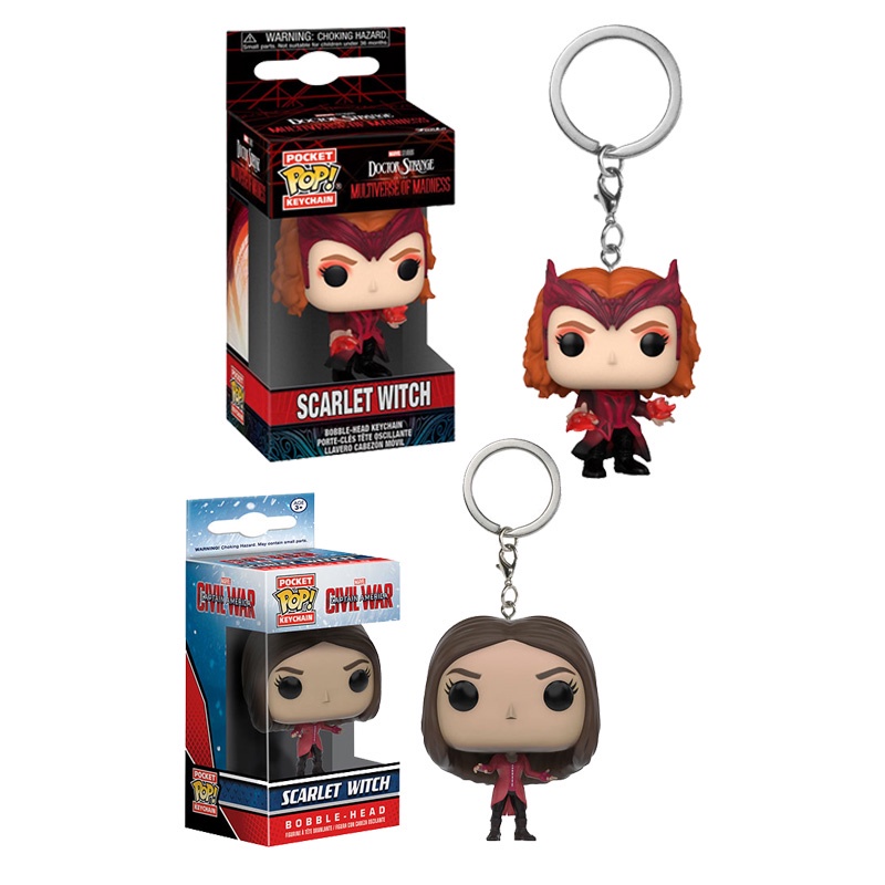 Funko pop keychian MarvelsThe Avengers Wanda scarlet แม่มด keychian