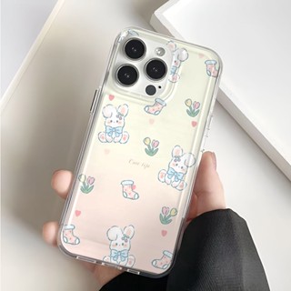 เคสโทรศัพท์มือถือ แบบใส ลายกระต่ายอวกาศน่ารัก สําหรับ iphone 14promax 13 12 11 7Plus 7 8 Plus X XR XSMax