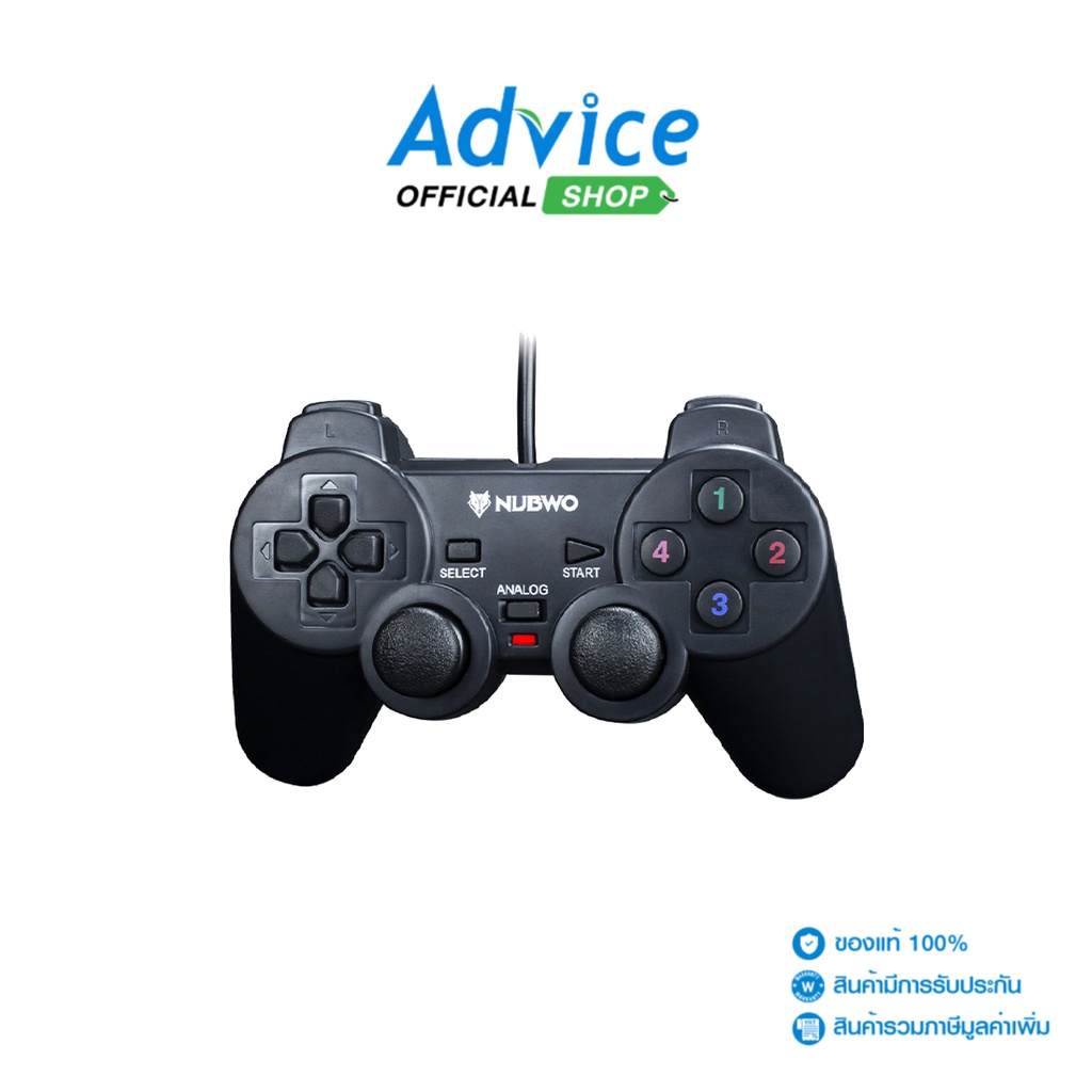 NUBWO CONTROLLER (จอยเกม) Analog (NJ-43) Black - A0135046