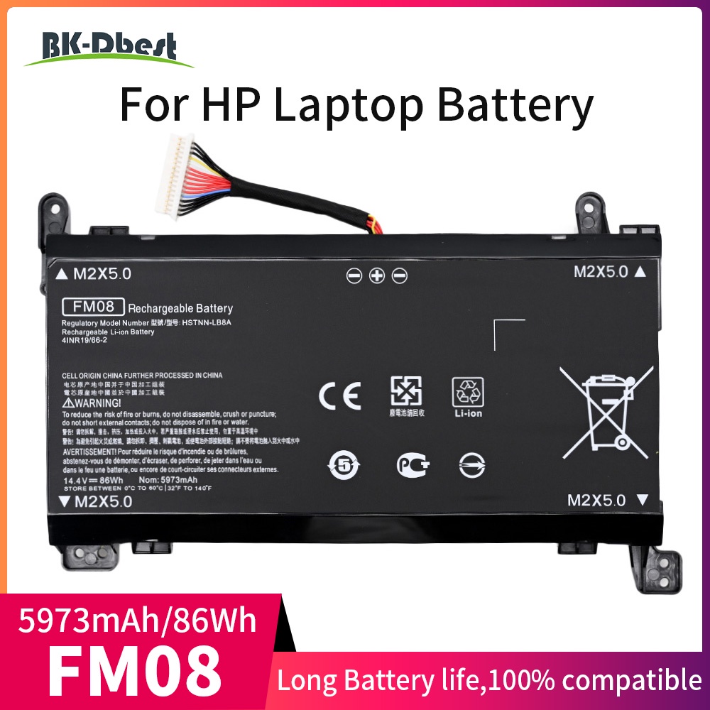 BK-Dbest 14.4V 86Wh แบตเตอรี่แล็ปท็อป FM08สำหรับ HP Omen 17-an014ng HSTNN-LB8B 922753-421 922977-855