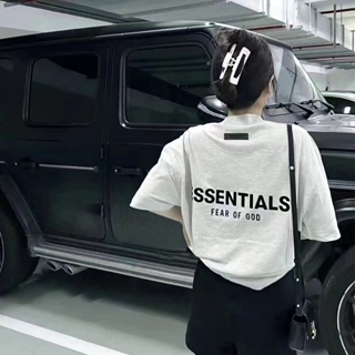 เสื้อยืดแขนสั้น ทรงหลวม พิมพ์ลาย FEAR OF GOD FOG ESSENTIALS …