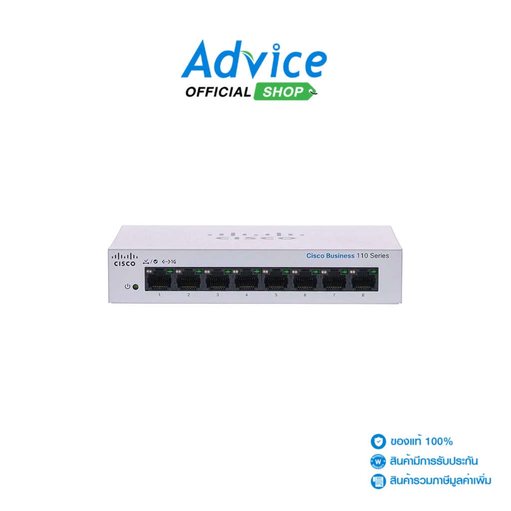 CISCO Gigabit Switching Hub 8 Port CBS110-8T-D-EU (6'') - A0138138