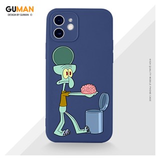 GUMAN เคสไอโฟน เคสซิลิโคนนุ่มกันกระแทกการ์ตูนอนิเมะตลก เคสโทรศัพท์ สีดำ Compatible for iPhone 14 13 12 11 Pro Max SE 2020 X XR XS 8 7 6 6S Plus พลัส XYM1597