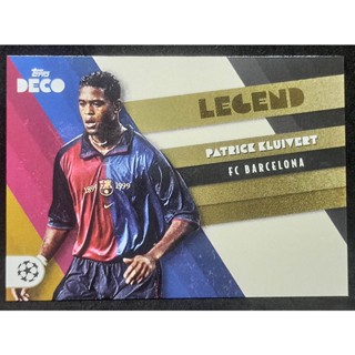 การ์ดนักฟุตบอล ฟุตบอล Kluivert Legend FC Barcelona Deco Champions League 2022-2023 Topps