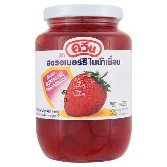 ควีน  สตอเบอรี่ในน้ำเชื่อม 580g. หยกออนไลน์