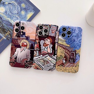 เคสโทรศัพท์มือถือ แบบบางพิเศษ ลายภาพวาด Van Gogh สําหรับ iPhone14 13 12 11