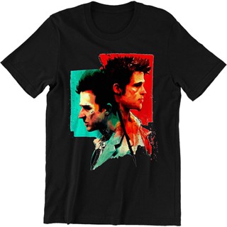 Fight Club Tyler durden ผู้บรรยายการวาดภาพเสื้อยืด unisex