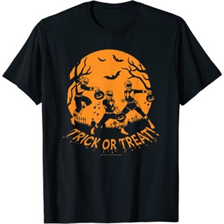 Power Rangers Halloween Group shot Trick or treat Silhouette T-Shirt