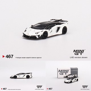 โมเดลรถยนต์ รุ่น MINI GT 1:64 LBWK Aventador GT EVO สีขาว 467