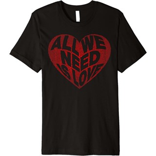 ทั้งหมดที่เราต้องการคือ Love T shirt Heart Graphic LOGO Fitted unisex