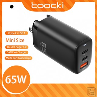 Toocki เครื่องชาร์จ 65W GaN Type C สําหรับแล็ปท็อป QC4.0 PD3.0 ชาร์จเร็วอะแดปเตอร์ชาร์จ USB PD