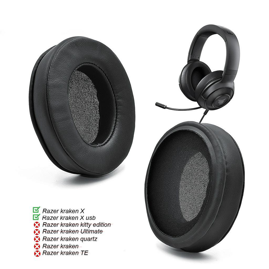 ∋○เปลี่ยนแผ่นรองหูฟังแผ่นรองหูฟัง Earmuff สำหรับ Razer kraken X / kraken X หูฟัง USB