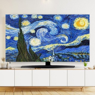 van Gogh Starry Sky ผ้าคลุมทีวี  ป้องกันฝุ่น  กันฝุ่น  กันแดด ทีวี  ผ้าคลุมทีวี  32 37 39 40 43 45 48 49 52 55 58 60 65 70 75 80นิ้ว  ผ้าคลุม tv