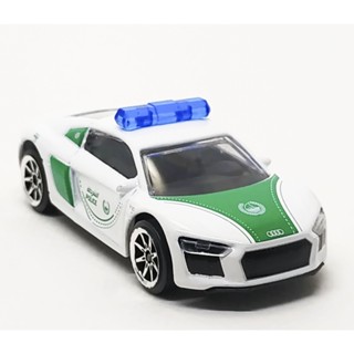 Majorette Audi R8 V10 - Dubai Police (New) White ล้อ 8S Scale 1/58 (8cm) ไม่มี package