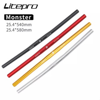 Litepro Monster จักรยานพับแนวนอน One - รูป Handlebar 25.4*540/580 มม. จักรยาน Ultralight 167g/186g ตรงจับบาร์อะไหล่