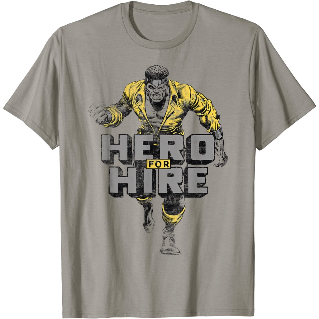 MARVEL Heroes for hire Luke CAGE stance เสื้อยืดกราฟิก