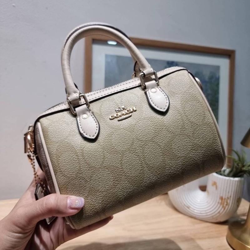 🎒(Outlet)แบรนด์✅💯% COACH MINI ROWAN SATCHEL BAG(CH160) ((CH159 ,CH160,CH469,CH379))