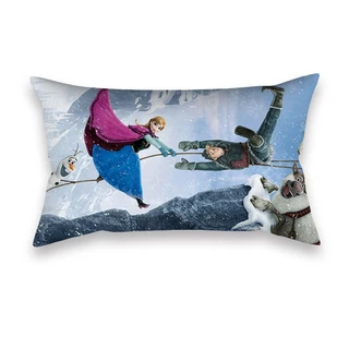 ปลอกหมอน ผ้าโพลีเอสเตอร์ ลายฟิล์มการ์ตูน Frozen ขนาด 50x30 ซม. สําหรับตกแต่งบ้าน รถยนต์