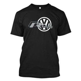 Frogg0-Shop เสื้อยืดดำ เสื้อยืดผู้ชาย เสื้อยืดครอปเสื้อยืด ลาย Vw Volkswagen R RacingS-5XL ผ้านุ่ม