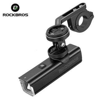 Rockbros ไฟหน้าจักรยาน กันน้ํา 1000 ลูเมน ชาร์จ USB ไฟฉาย LED พร้อมตัวยึด อเนกประสงค์