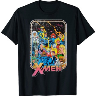 MARVEL X-Men CLASSIC Retro Comics Group Shooting T-shirt  Black // White  Small