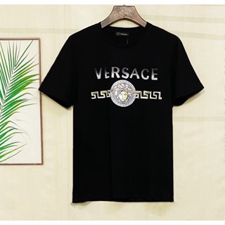 เสื้อยืดแขนสั้น พิมพ์ลาย Versace 2022 สําหรับผู้ชาย