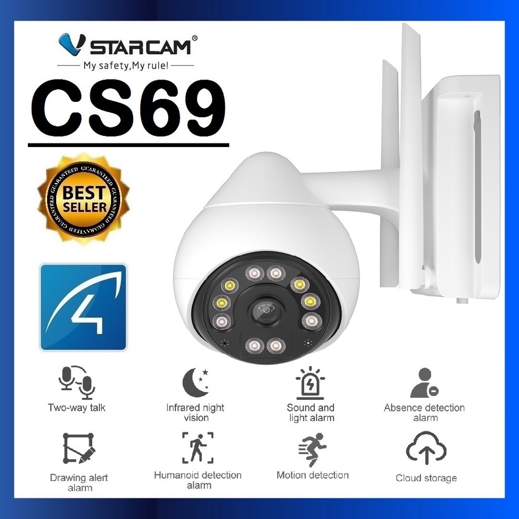 ❣✑【VSTARCAM】CS69 SUPER HD 1296P 3.0MegaPixel H.264+ WiFi iP Camera กล้องวงจรปิด