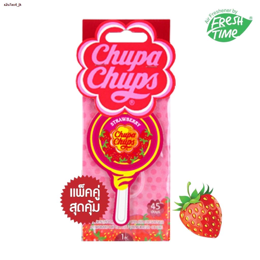 ส่งของที่กรุงเทพฯ๑[1แถม1] Chupa Chups แผ่นน้ำหอมปรับอากาศ กลิ่น Strawberry