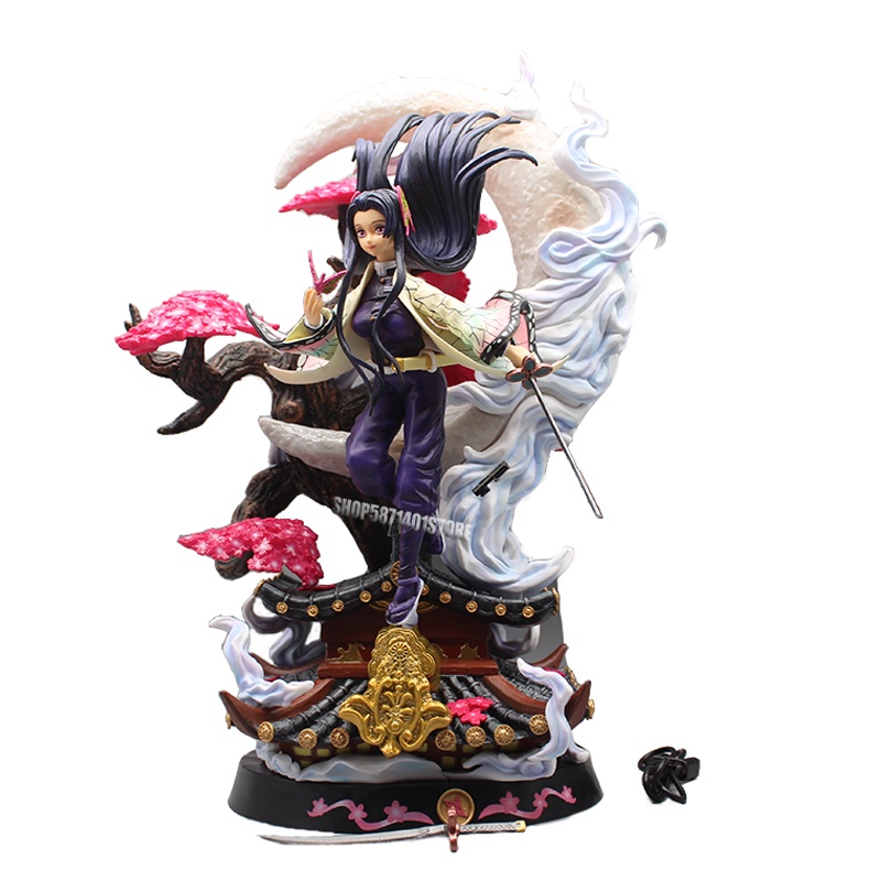 39cm Anime Demon Slayer figure Kochou Shinobu Action Figurine Kimetsu No Yaiba Illuminated PVC Colle